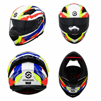 Casque de moto intégral en ABS avec double visière, homologué DOT 3C, léger, idéal pour les trajets quotidiens en ville