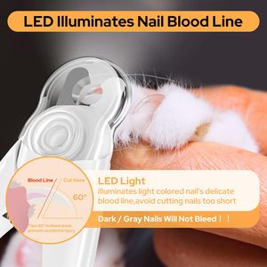 กรรไกรตัดเล็บสัตว์เลี้ยง KingHon สำหรับสุนัขและแมว พร้อมไฟ LED ในตัว - Product Image 5