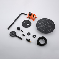 Ensemble de douche mélangeur en laiton doré brossé de luxe économie d'eau Kit de bain de douche à haute pression en acier inoxydable 304 colonne de douche