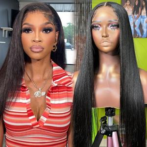 Perruques frontales en dentelle HD 13x6, perruques vierges sans colle en cheveux humains, cheveux péruviens alignés sur la cuticule, perruques frontales en dentelle HD pour femmes noires - Product Image 3