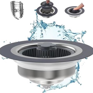 Filtre de vidange universel en acier inoxydable de style américain pour évier de cuisine, avec noyau rebondissant, pour lave-vaisselle et lavage de légumes - Product Image 6