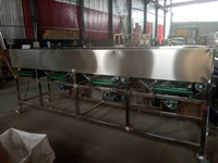 Knoflook sorteermachine, maatselectie fruit- en groentemachine, gatbandtype knoflook maatselectiemachine