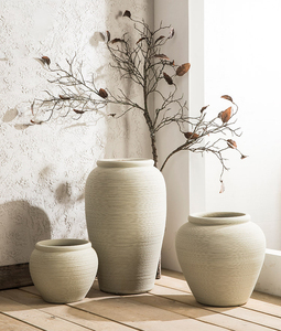 Vase en céramique de Jingdezhen, style nordique, pour salon, arrangement floral, fleurs séchées, <span class=keywords><strong>pot</strong></span> en céramique blanc pour le sol, moderne et simple - Product Image 5