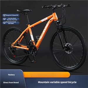 Bicicletta per Adulti con Telaio in Acciaio al Carbonio Forcella Ammortizzata Bloccabile Doppi Freni a Disco Mountain Bike Ammortizzata Variabile per Tutti i Terreni - Product Image 6