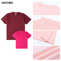 T-shirt col rond en coton épais 250g pour homme, couleur unie, manches courtes, idéal pour la publicité, la tenue de groupe, impression de logo personnalisé, vente en gros