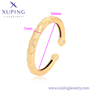 A00359098 Xuping Jewelry CZ 18K chapado en oro Moda de lujo pesado esculpido pulsera Lisa damas Cobre ambiental - Product Image 2