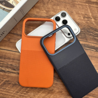 Coque de téléphone en cuir PU personnalisée en gros avec motif à pois, cadre d'appareil photo en métal et couverture magnétique pour iPhone 17 Pro Max