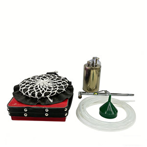Kit de torche de soudage à soufflet d'air 5 pièces/ensemble, type pédale, avec soufflet en cuivre, pot à huile, poignée en fer, soufflet en cuir et plastique, pour la fusion de métaux et l'or - Product Image 5