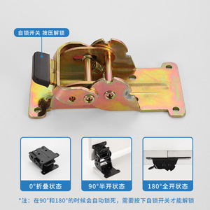 Yongdexing Furniture Hinge 90/180 Degree Self-Locking Double Brake Surface Mount Iron Modern Drawer Application - Product Image 4