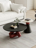 Ensemble de table basse rectangulaire pour petit appartement, Nouveauté 2026, en bois massif, avec rangement, style luxe léger, mobilier de salon