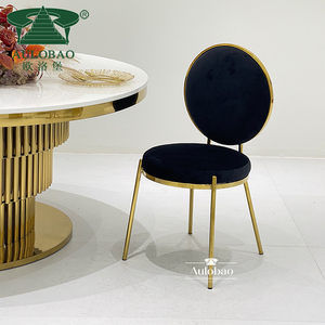 <b>Dining</b> Furniture <b>Black</b> Velvet Stainless Steel Gold Wedding <b>Chair</b> - Product Image 1