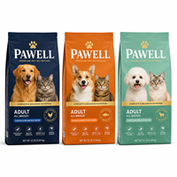 Sacs d'emballage pour aliments pour animaux de compagnie Paws Purpose avec photos réalistes de chiens et de chats, impression personnalisée, pochette autoportante à haute saturation