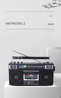 Radio cassette portable Vofull, quatre bandes, pour personnes âgées et étudiants, avec Bluetooth/USB/SD