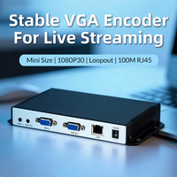 Codificador de Video VGA H.265 H264 HD 1080P60 SRT RTMP RTMPS RTSP, Codificador VGA a IP con Salida VGA en Bucle