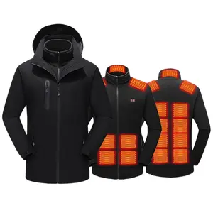 Chaqueta de calefacción deportiva para correr para hombre de talla grande, Moto acolchada, impermeable, chaqueta vintage de carreras con cremallera calentada para mujer