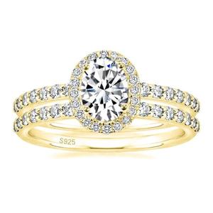 Anillo de Compromiso de Plata de Ley 925 con Diamante Moissanita, Diamante Cultivado en Laboratorio, Joyería Nupcial para Boda - Product Image 4