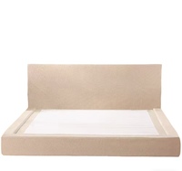 Cadre de lit King Size mural réglable en fer européen, rembourré en velours, avec tête de lit pliable en éponge et bordure en mousse – Prix abordable