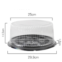 Conteneur en blister transparent en PET de qualité alimentaire jetable, boîtes d'emballage pour gâteaux d'anniversaire de 6 à 12 pouces, impression vernie de 0,3 mm, marque YuXuan