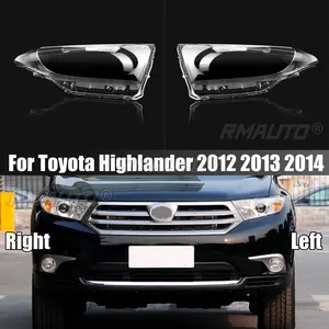 Toyota Highlander 2012 2013 2014 için far kapağı kabuk maske şeffaf Lampshdade durumda pleksiglas araba aksesuarları