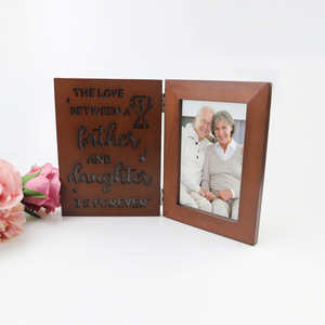 Meilleure idée de cadeau de Noël <span class=keywords><strong>Cadre</strong></span> photo en bois brillant pour la fête des pères Fête des mères Grand-mère-Artisanat en bois Boîtes en bois Panneaux muraux - Product Image 4