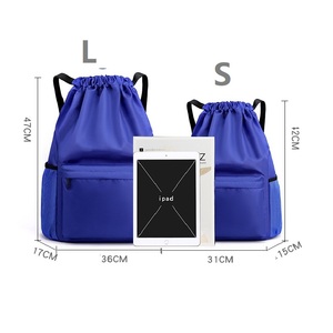 Sac à dos à cordon double épaule avec séparation humide/sec, imperméable, pour l'entraînement en extérieur et la salle de sport - Product Image 2