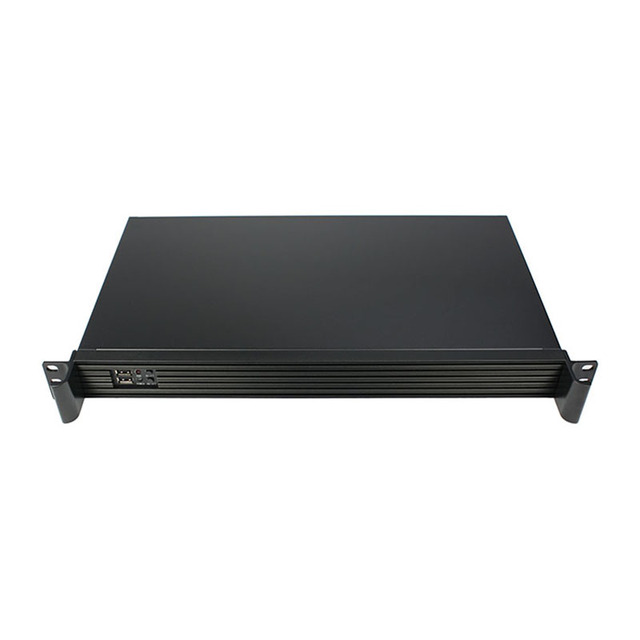 Standard 19 Inch 1U Industrial Server PC Chassis Support 1U FLEX PSU Mini ITX Case with Mini MB Stock