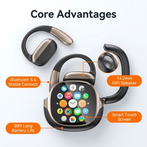 Nouveaux écouteurs traducteurs IA 2026 OWS à oreille ouverte avec étui à écran tactile LCD intelligent, écouteurs sans fil Bluetooth 5.4 - Product Image 3