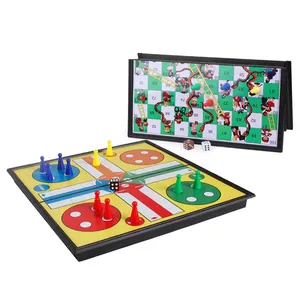 3-in-1 Ludo serpenti e scale dama cinese di scacchi Magnetico giochi assortimenti per la vendita