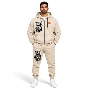 Conjunto Deportivo para Hombre, de Secado Rápido, Estilo Urbano, con Sudadera con Cremallera, 400 GSM, Felpa de Algodón, para Invierno, Gimnasio, Marca Privada OEM - Product Image 1