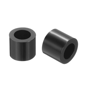 Nylon ABS Round Electrical Outlet Spacers Non-Threaded <strong>for</strong> M6 <strong>Screws</strong> Black with Cutting Service - Product Image 1