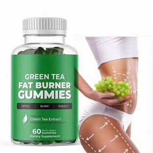 Vetverbrandende Gummies met Groene Thee Extract, voor een Platte Buik, Gewichtsbeheersing, Verbeterte Spijsvertering, Metabolisme en Gezondheidsondersteuning voor afslanking - Product Image 1