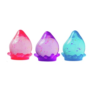 Jouet sensoriel Feuilles tombantes rêveuses en TPR, en forme de goutte d'eau, jouet à presser avec base détachable, pour pétrissage des doigts, anti-stress, petit format - Product Image 1