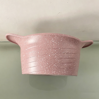 Ensemble de casseroles en aluminium avec revêtement céramique de 20 cm, avec cuiseur vapeur de 16 cm, mignon récipient pour la préparation des aliments pour bébés, poignée en bakélite