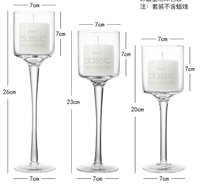 Ensemble de 2 bougeoirs pour bougies piliers avec couvercle en verre pour cheminée, table à manger, décoration de centre de table