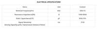 Transducteur ultrasonique piézoélectrique 200 kHz pour débitmètre de gaz, mode de vibration à épaisseur, STPSC200K018115H2AD0-B0