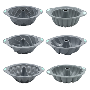 Molde de silicona de grado alimenticio de dos colores, antiadherente, con forma de hilo hueco, corona, nido de pájaro, bandeja de horneado multiforma para postres y <span class=keywords><strong>donuts</strong></span> DIY - Product Image 2