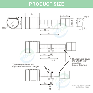 Euro thông minh xi lanh khóa cửa có thể điều chỉnh kỹ thuật số tuya thông minh khóa ttlock App thay thế cũ cơ khí xi lanh ổ khóa thông minh - Product Image 6