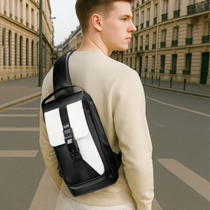 Lm Men's <b>Chest</b> Bag Waterproof Multi-functional Crossbody Bag For Travel Commuting Outdoor Use - Product Image 4