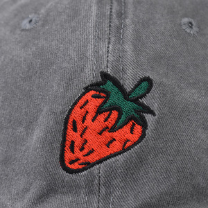 Nouvelle Arrivée Casquette de Baseball <span class=keywords><strong>Femme</strong></span> Effet Délavé Fraise, Style Trucker Tendance pour l'Extérieur, Polyvalente et Réglable, Protection Solaire avec Broderie 3D - Product Image 4