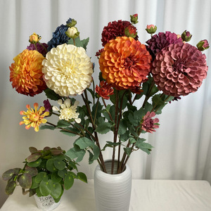 Dahlias artificiels Suzume II, couleurs mélangées, 30cm-100cm, toucher naturel, pour mariage, décoration intérieure, arrangement floral - Product Image 1