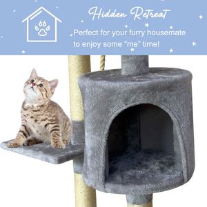 Grosir multi-tingkat Modern besar kucing peliharaan memanjat bingkai Kondominium kucing mewah pohon menara untuk dalam ruangan - Product Image 4