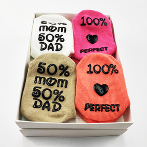si puede leer esto traer vino de regalo-recién nacido bebé ducha regalo-4 pares unisex Anti-skid citar calcetines - Product Image 2