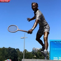 YOUFINE Statua del Uomo Vitruviano in Bronzo, Omaggio a Leonardo Da Vinci, Scultura per Musei Scientifici e Campus Universitari