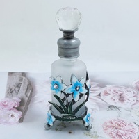 Botol Parfum Logam Bunga Anggrek Arab 12ml, Botol Kaca Isi Ulang Minyak Atsiri Attar, Outlet Pabrik # 56565