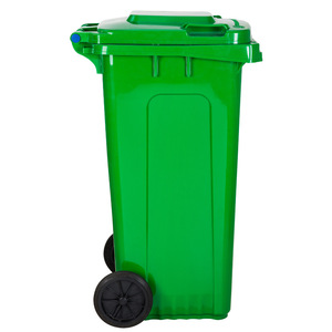 Poubelle extérieure en plastique 120L avec couvercle rectangulaire pour zones résidentielles - Product Image 2