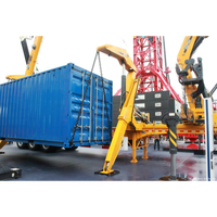 Nouvelle grue montée sur camion de marque chinoise de premier plan Mqg37A, grue pliante de 37 tonnes, remorque porte-conteneurs latérale