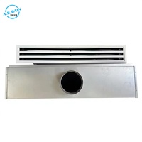 Boîtier de plénum à grille linéaire HVAC à 3 fentes L=1200MM - Chambre à air en acier galvanisé durable pour la réduction du bruit