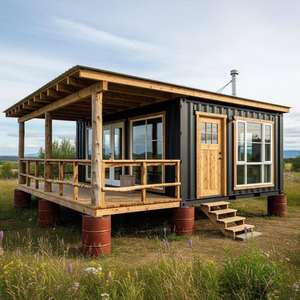 Struktur baja prefabrikasi Hotel menampilkan ruang wadah lipat Modern dan vila kecil - Product Image 2