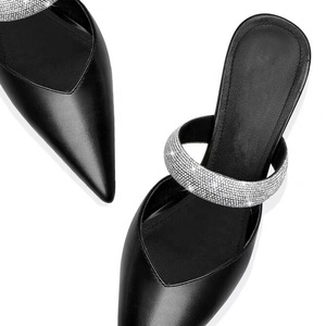 Custom Style Women's Diamonds Strap Sandals Pointed Toe High Silver Wedge Heels Stiletto on Dress <b>Pumps</b> Shoes - Product Image 5