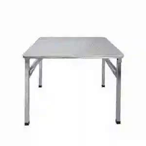 Folding Portable Table Lightweight Stainless Steel Dining Table for Outside Cooking Outdoor BBQ RV Picnic